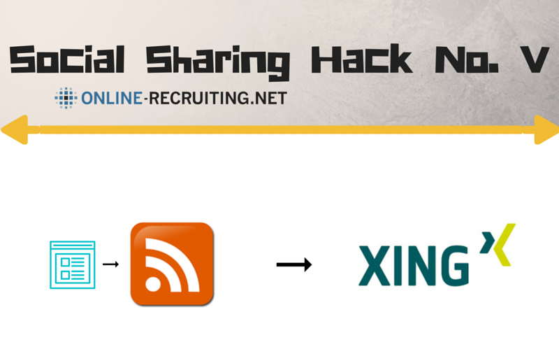 Social Sharing Hack Nr. 5: RSS Feeds im XING Profil teilen