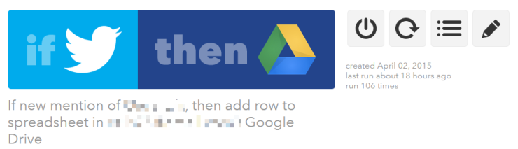 IFTTT-recipe-mention-spreadsheet