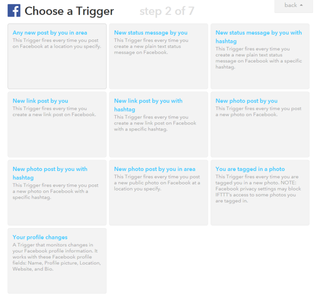 IFTTT-trigger-facebook-auswahl