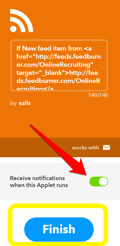 IFTTT-Finish